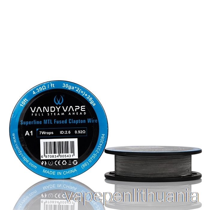 Vandy Vape Superfine Mtl Vielos Ritės – 10 Pėdų 2,37 Omo Ss Lydyto Clapton Vielos Vape Skystis